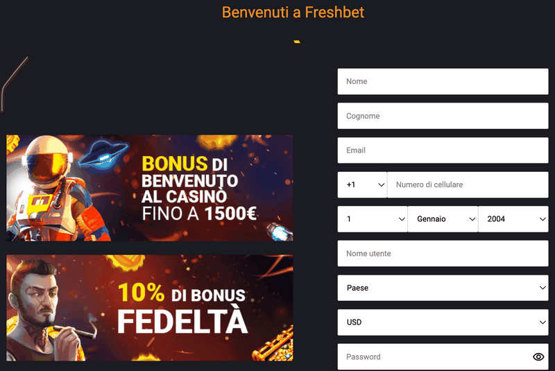 Avis sur le casino Freshbet